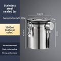 Coffee Bean Stainless Steel Sealed Container