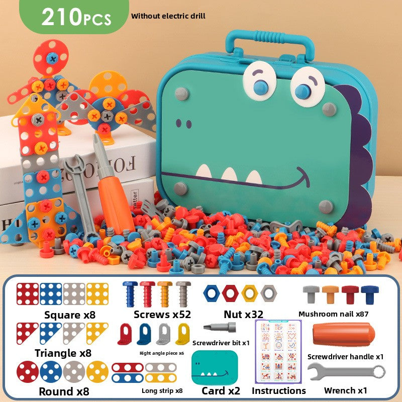 Children's Toy Electric Drill DIY Repair Screw Tool Box