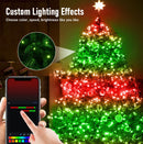 Bluetooth LED Christmas Tree Lights with Remote Control and App