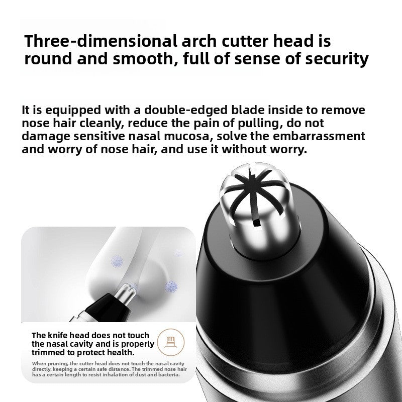 Rechargeable Electric Nose Hair Trimmer with Washable Head