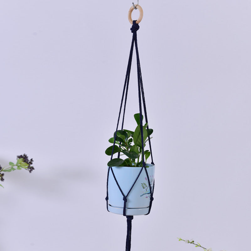 Handmade Woven Hanging Net Bag for Flower Pots