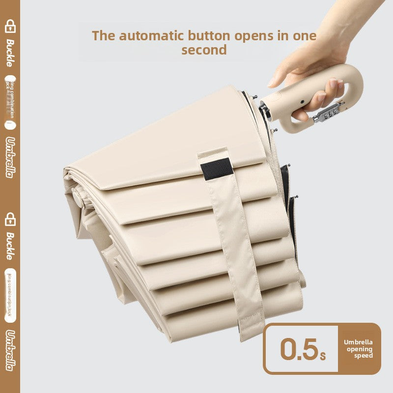 Oversized Automatic Combination Lock Umbrella