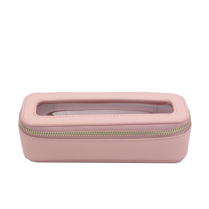 Portable Waterproof Leather TPU Transparent Toiletry Bag