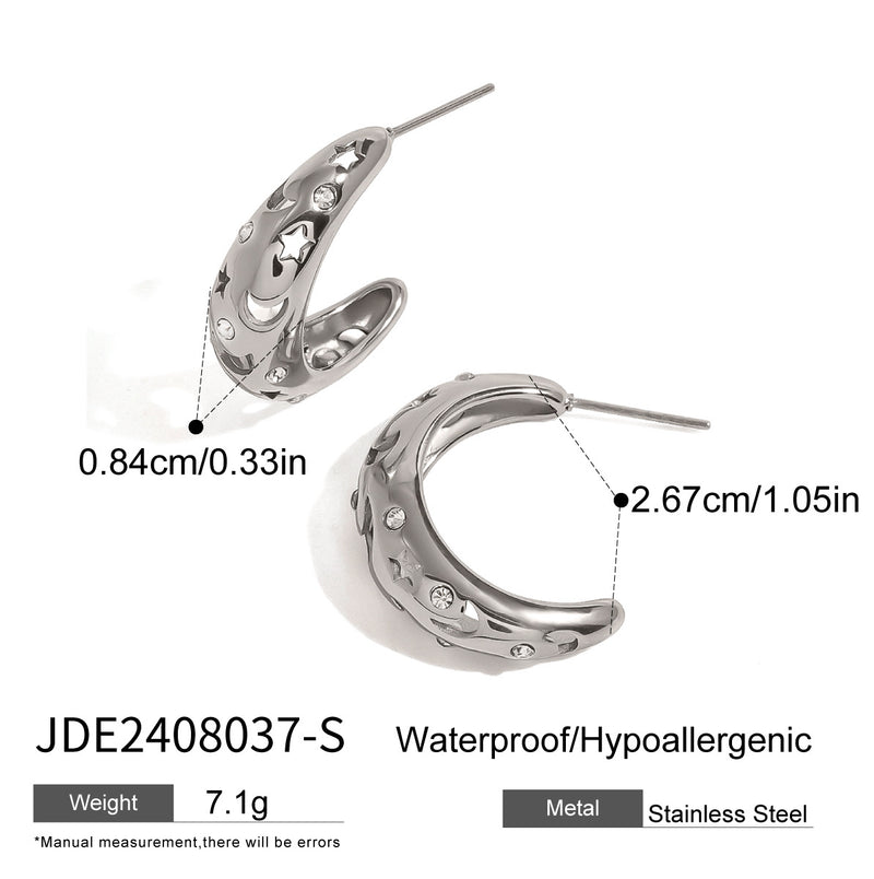 Stainless steel water droplet open bracelet