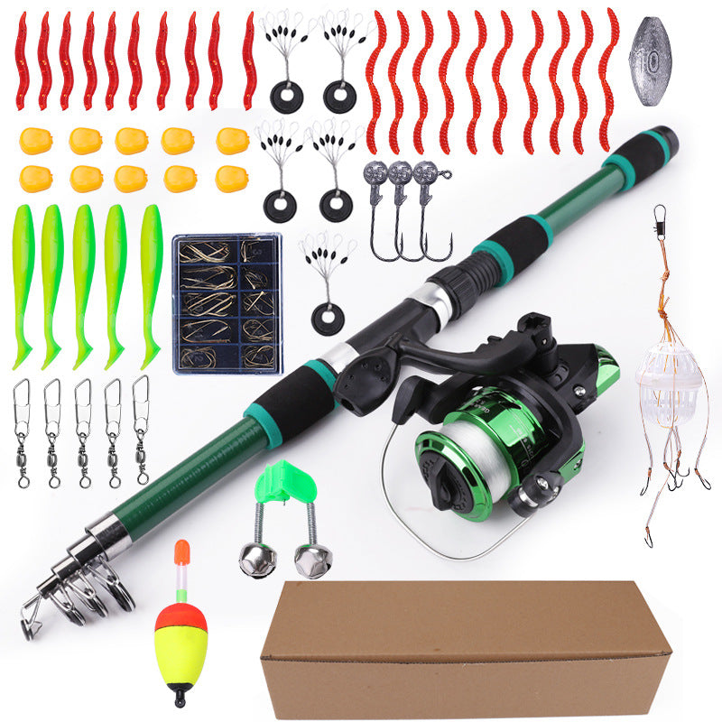FISHKING Telescopic Fishing Rod Set with Reel and Accessories
