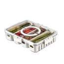 Transparent Compartment Food Storage Box with Handles