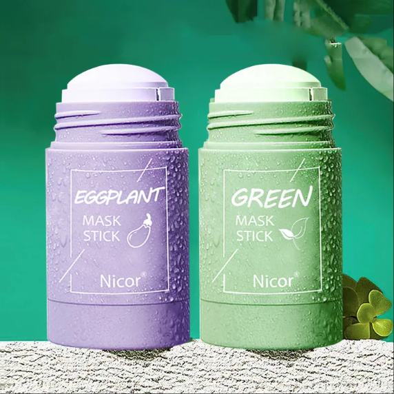 Green Tea & Seaweed Clay Stick Mask ? Oil Control, Anti-Acne & Brightening Facial Treatment