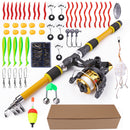 FISHKING Telescopic Fishing Rod Set with Reel and Accessories