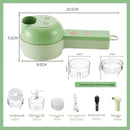 Wireless Electric Vegetable Dicer with Egg Beater Attachment