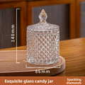 Glass Storage Jar with Lid for Candy Makeup Brush Tea