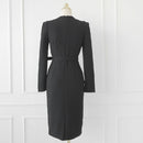 V-neck Waist Slim Slimming Mid-length One-step Skirt