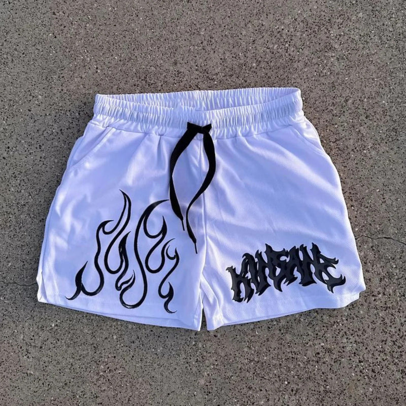 Printed Trendy Casual All-match Mesh Summer Shorts