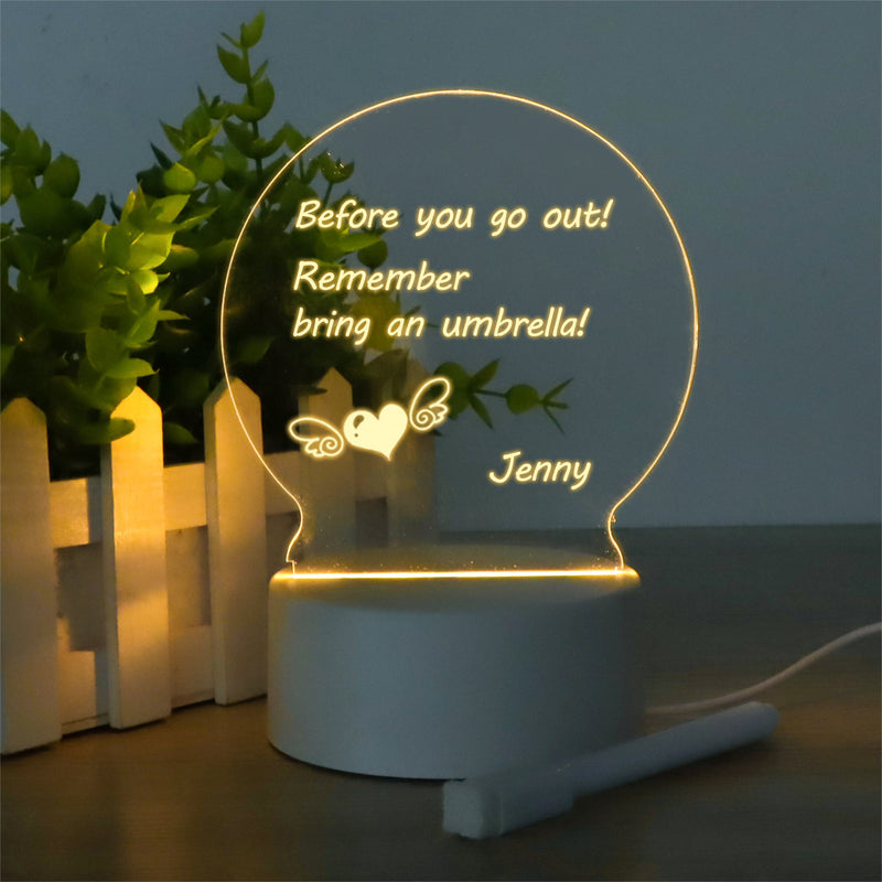 LED lamp memo board bedside lamp