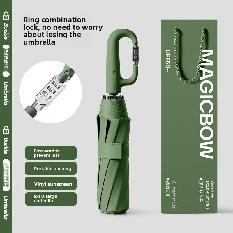 Oversized Automatic Combination Lock Umbrella