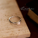 Single Fashion Artificial Pearl Zircon Ring Ring Niche Design Light Luxury High Sense