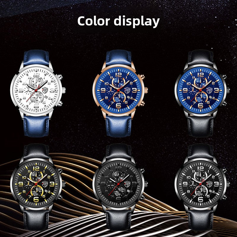 Fully automatic quartz wristwatch with calendar and luminous function