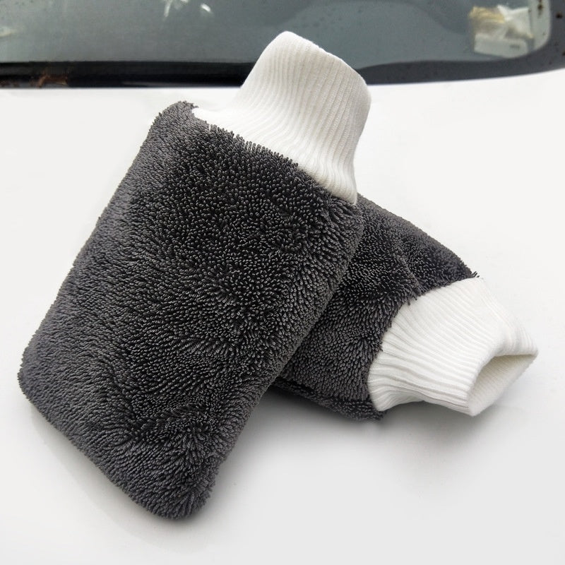Thickened Braid Cloth Car Wash Gloves Microfiber Cleaning Gloves