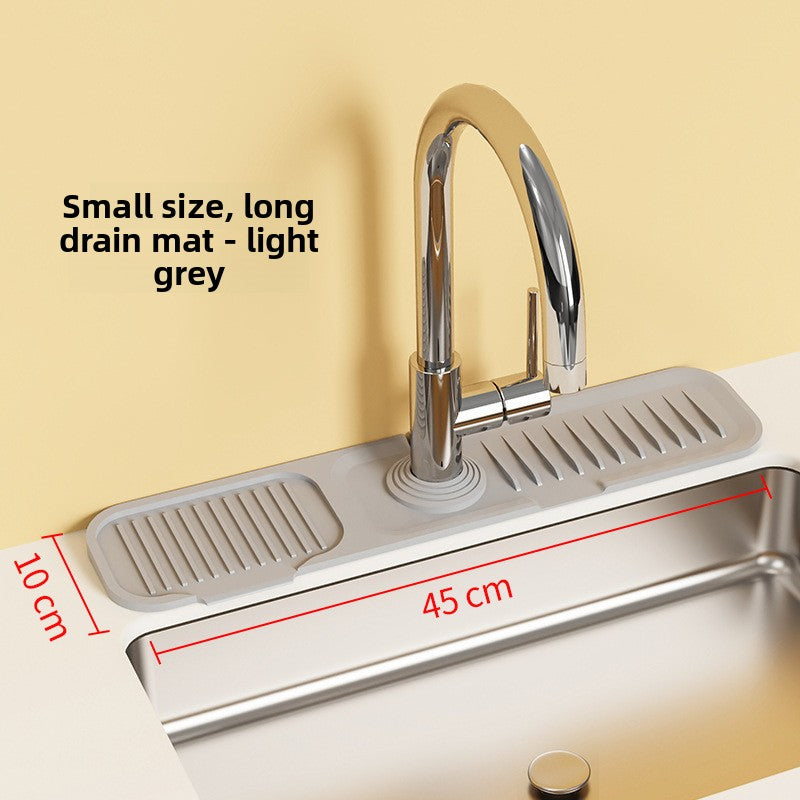 Upgraded Button Silicone Faucet Drain Mat Kitchen Sink Storage Mat Lavatory Mat
