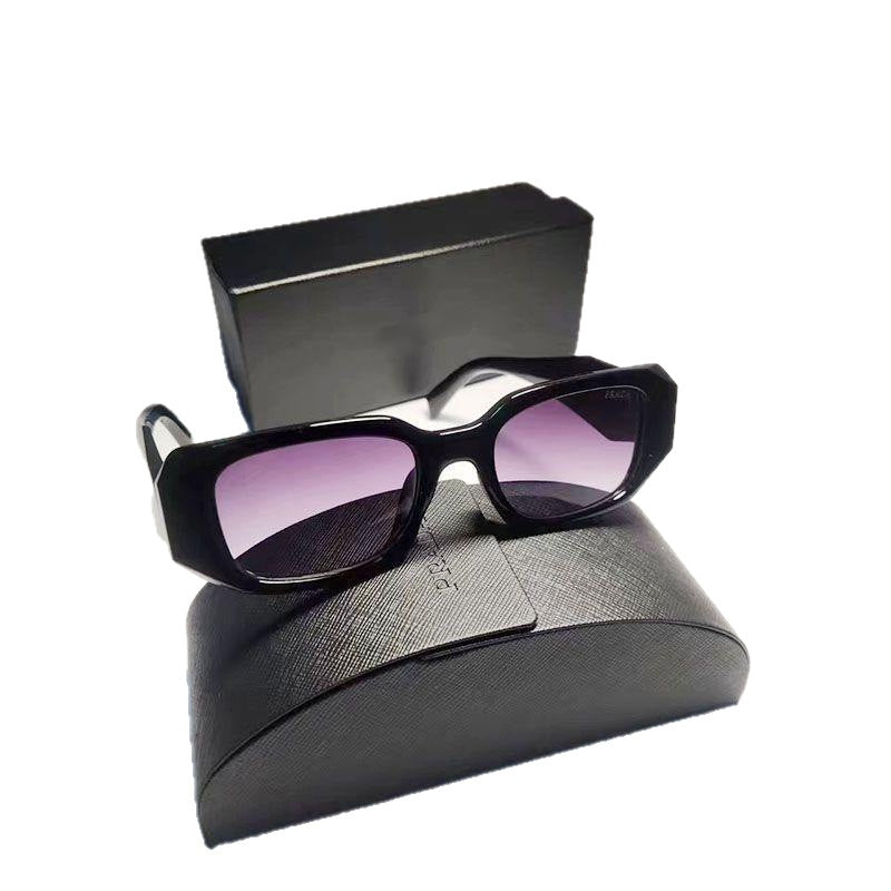 Fashionable men's and women's square-framed sunglasses
