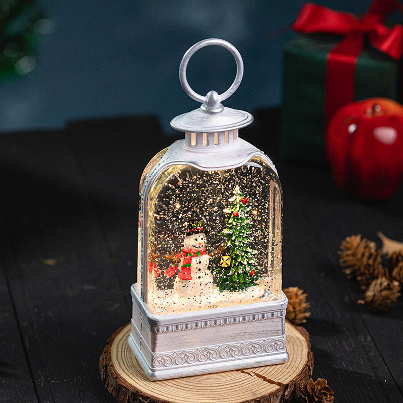 Christmas Glowing Water-Filled Lantern Desktop Decoration