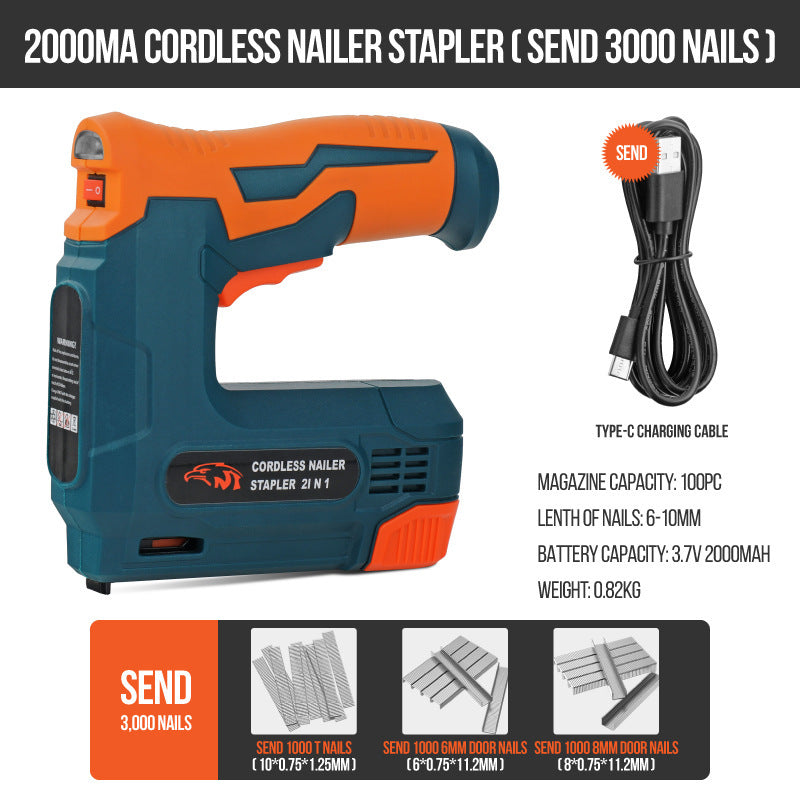 Electric Code Nail Gun Charging Wireless