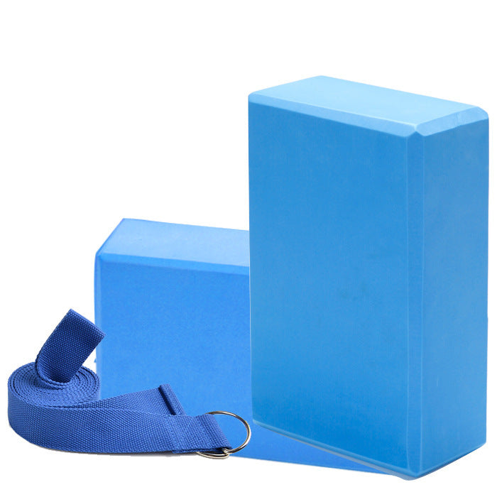 EVA Yoga Brick Set with Stretch Belt for Adults and Kids