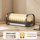 Kitchen Dish Rack with Drainage, Multilayer Storage for Dishes and Cups