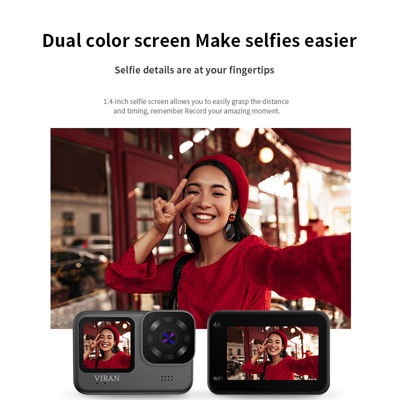 4K Dual Screen Waterproof Sports Camera