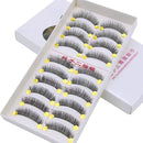 Thick false eyelashes are all handmade