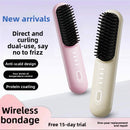 Wireless lazy-person portable hair straightening comb