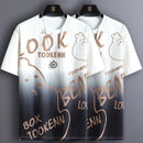 Men's Summer Ice Silk Loose Gradient T-Shirt