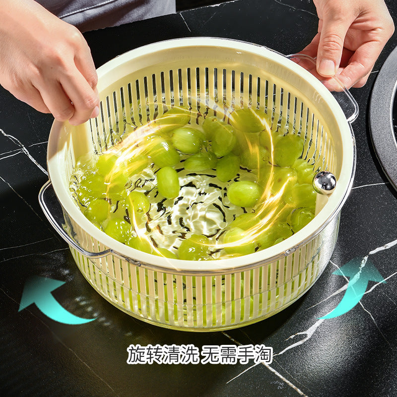 Drain Basket Manual Laundry-drier Kitchen Manual Salad Spinner