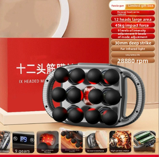 Professional Deep Tissue Massage Gun with Multiple Attachments