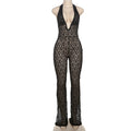 Women's Halterneck Lace Jumpsuit