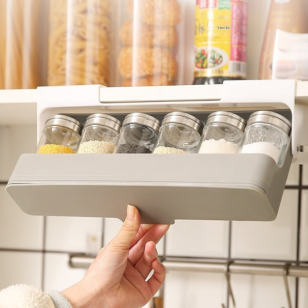 Seasoning Bottle Kitchen Hanging Storage Rack Household Punch-free