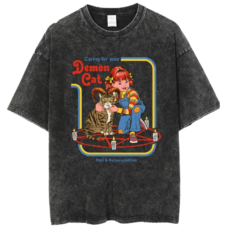 Washed and distressed T-shirt