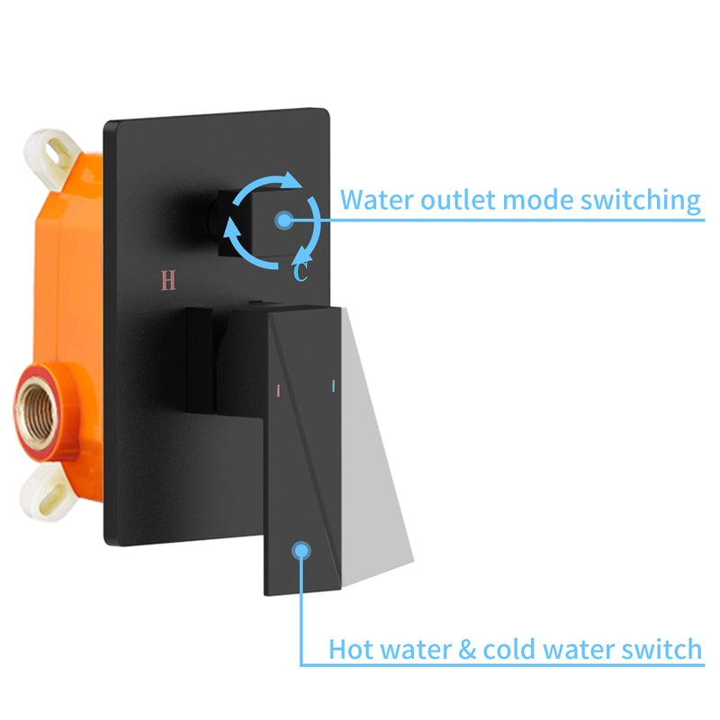 Rain Shower System Brushed Nickel Tub Shower Faucet Set 10 Inch Square Rainfall Shower Head With Handheld Sprayer And Waterfall Tub Spout Pressure Balance Rough In Valve Shower Mixer Combo