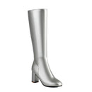 Women's Thick Heel High Boots with Side Zipper