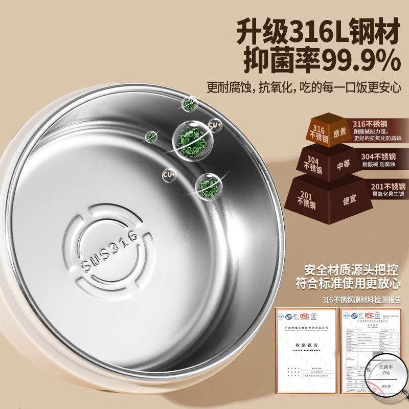 Electric Insulated Lunch Box with Heating and Microwave Safe