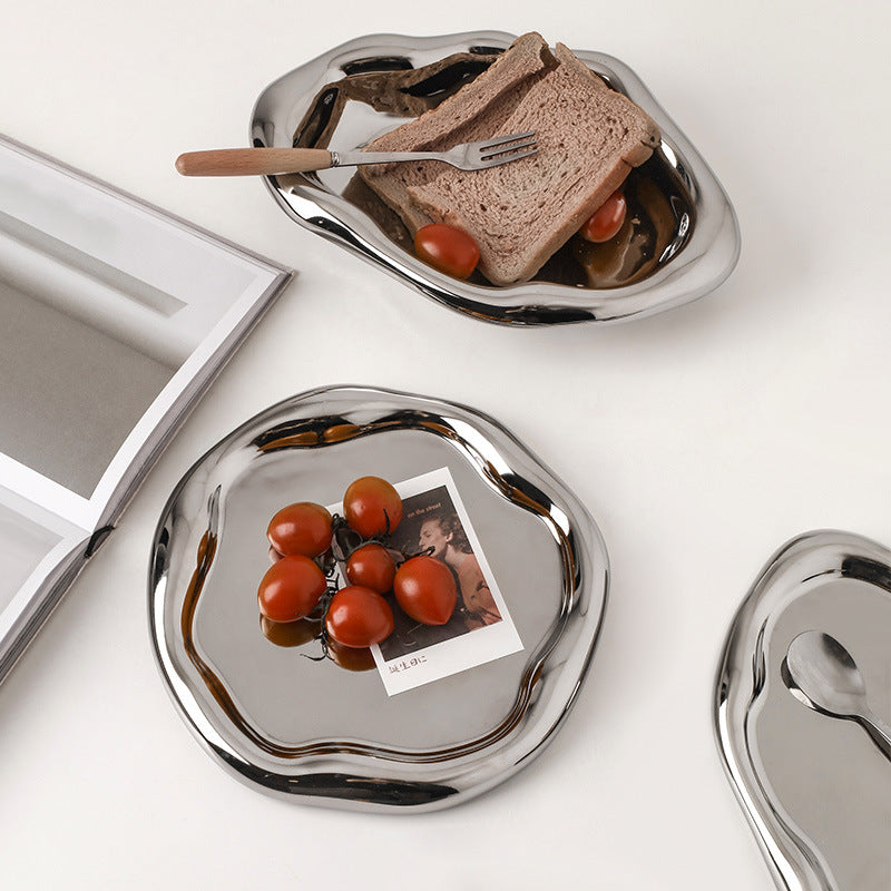 Creative light luxury ceramic storage tray