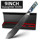 Damascus Steel Kitchen Knife Set with Abalone Shell Handle