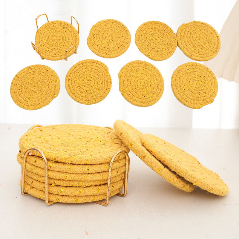 Woven teacup MATS and tea MATS