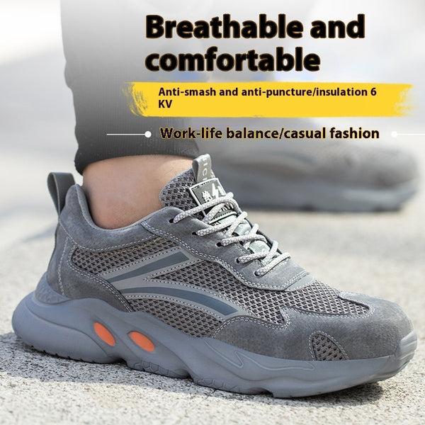 Summer Breathable Labor Protection Shoes Anti Smashing Anti Piercing  Anti Slip