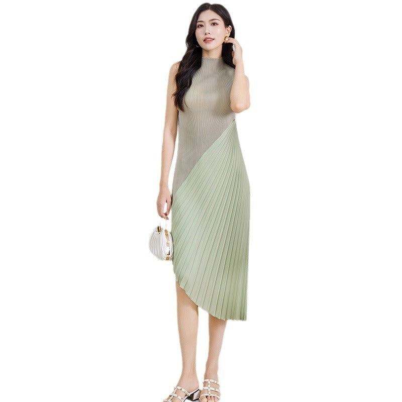 Fashionable Elegant Skirt With Half Turtleneck