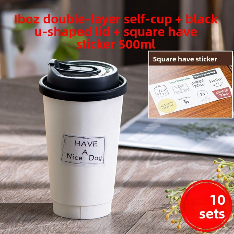 Single-use coffee, milk tea and soy milk paper cups