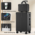 Retro Silent Wheel Travel Luggage Suitcase with Combination Lock