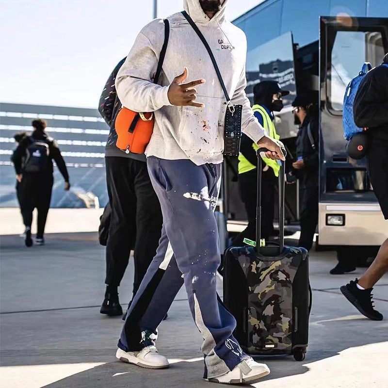 Men's Hand-Painted Splatter Ink Casual Sweatpants