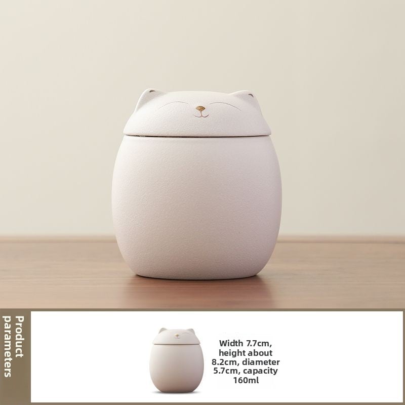 Cute Cat Tea Leaf Jar