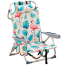 63x65x82cm, Flamingo Motif, Aluminum, Beach Chair, Oxford Cloth