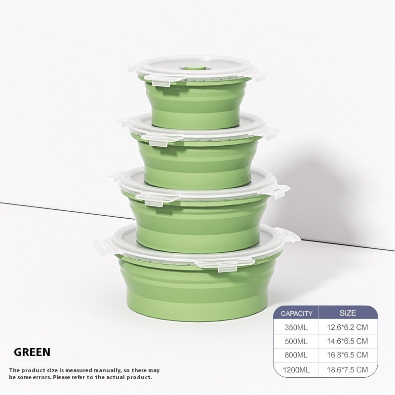 Travel Outdoor Silicone Folding Lunch Box